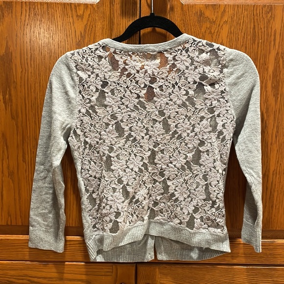 Hollister size S three quarter length cardigan with lace back - Picture 2 of 4